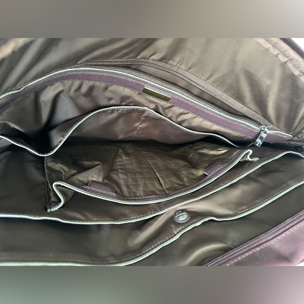 Tumi Burgundy Nylon T-Pass Kennedy Deluxe Brief Laptop Bag‎ - Picture 13 of 17